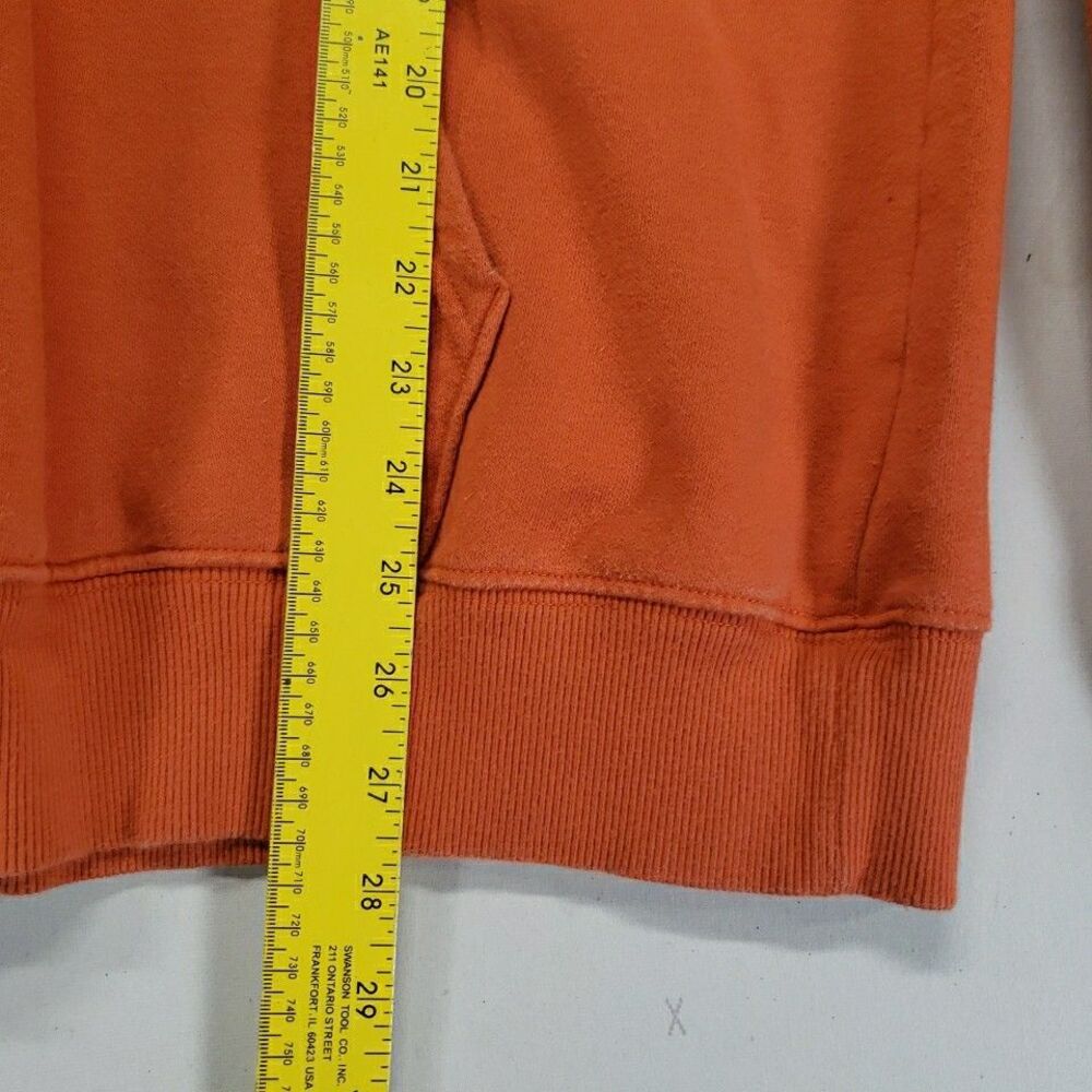 The North Face Men's Large Orange Pullover Hoodie White Big Logo Graphic - Picture 7 of 9